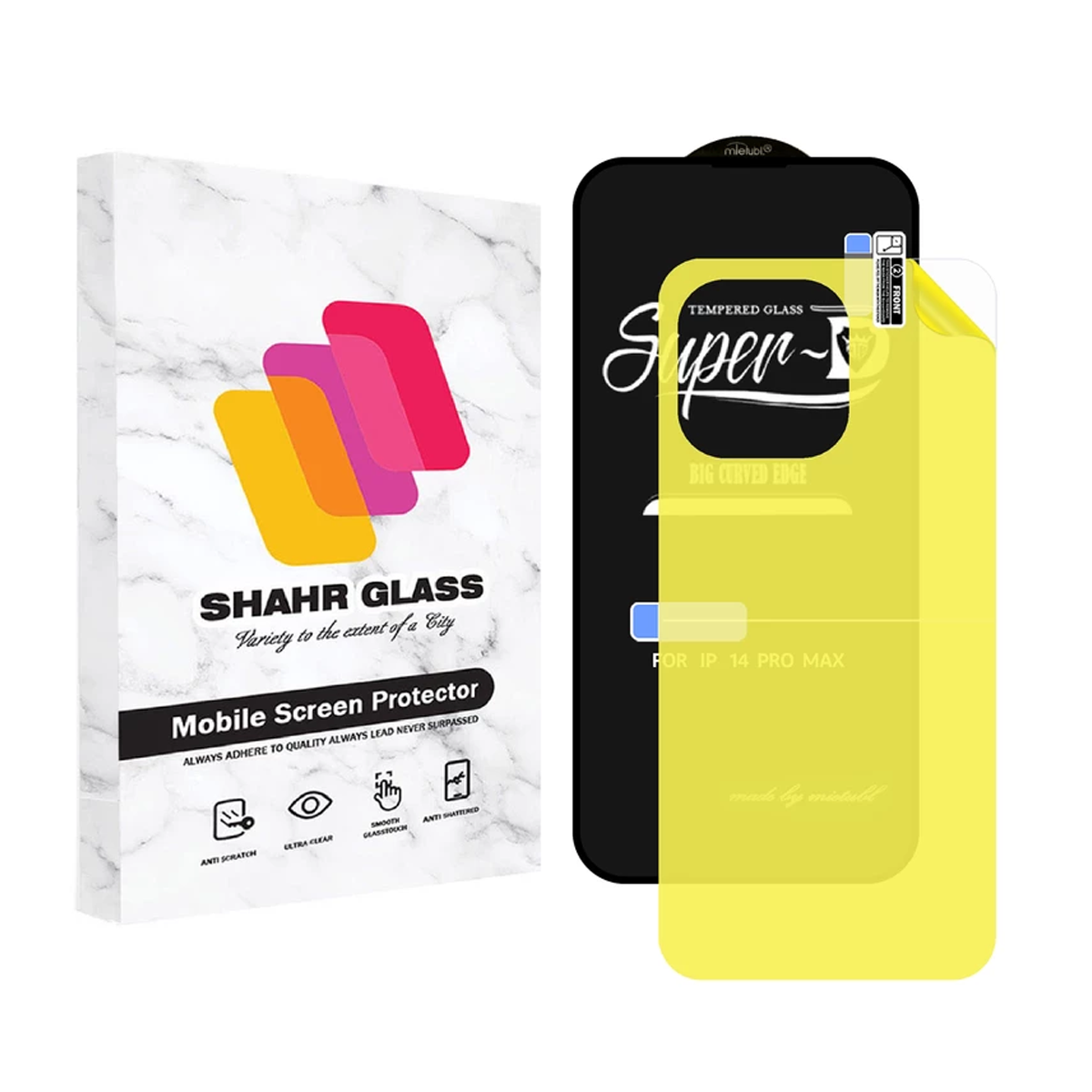 گلس گوشی اپل iPhone 14 Plus شهر گلس مدل 2SN-Glass به همراه محافظ پشت گوشی گلس گوشی اپل iPhone 14 Plus شهر گلس مدل 2SN-Glass به همراه محافظ پشت گوشی