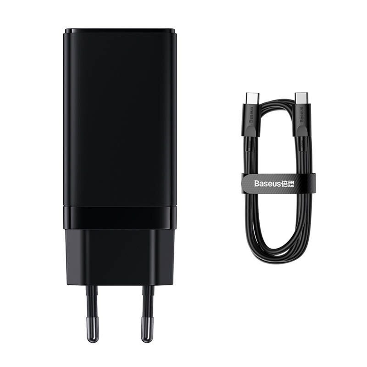 شارژر دیواری باسئوس مدل GaN3 Pro CCGP050101 توان 65 وات به همراه کابل شارژ-مشکی شارژر دیواری باسئوس مدل GaN3 Pro CCGP050101 توان 65 وات به همراه کابل شارژ-مشکی
