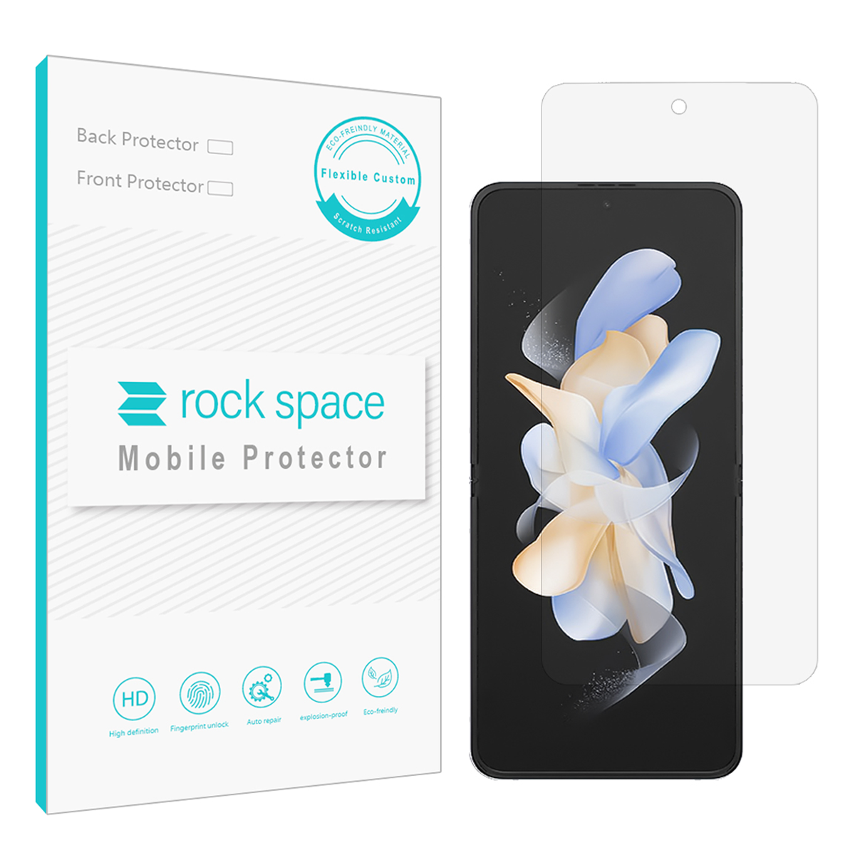 گلس گوشی سامسونگ Galaxy Z Flip 4 راک اسپیس مدل HGL -بی رنگ گلس گوشی سامسونگ Galaxy Z Flip 4 راک اسپیس مدل HGL -بی رنگ