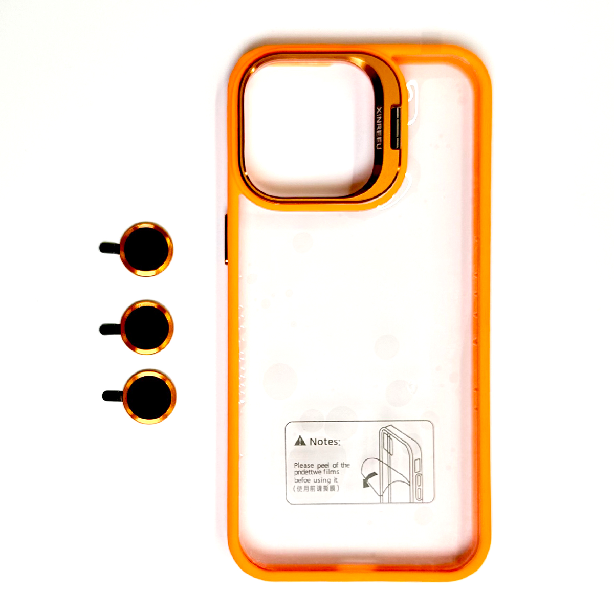 کاور گوشی اپل iPhone 15 Pro Max مدل XINREEU همراه با محافظ لنز کاور گوشی اپل iPhone 15 Pro Max مدل XINREEU همراه با محافظ لنز