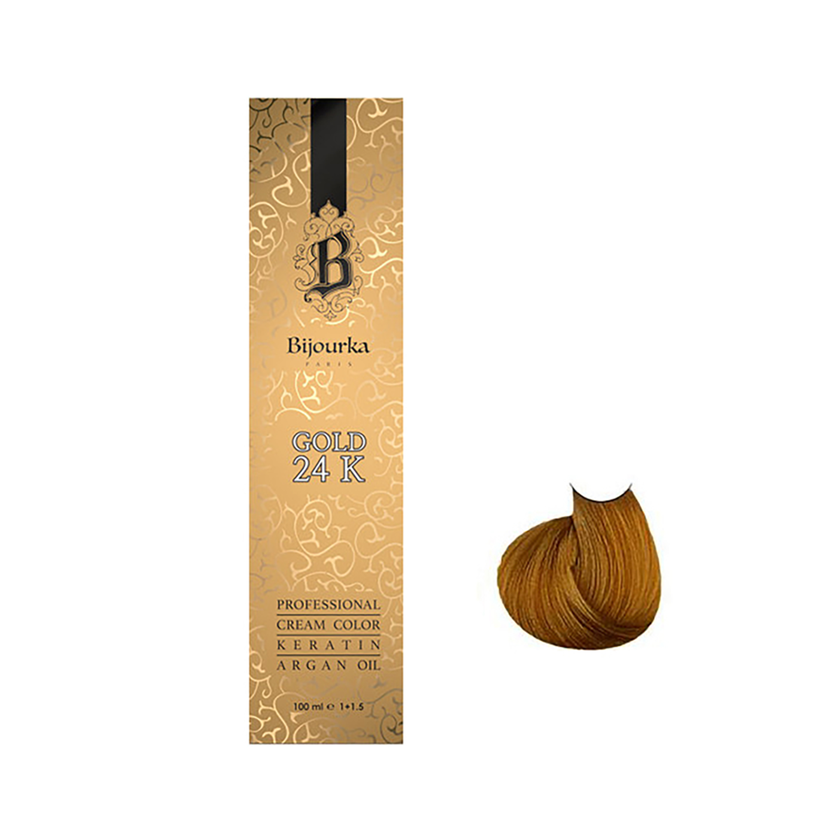 رنگ مو بیجورکا شماره 7-5 حجم 100 میلی لیتر رنگ بلوند طلایی متوسط رنگ مو بیجورکا شماره 7-5 حجم 100 میلی لیتر رنگ بلوند طلایی متوسط