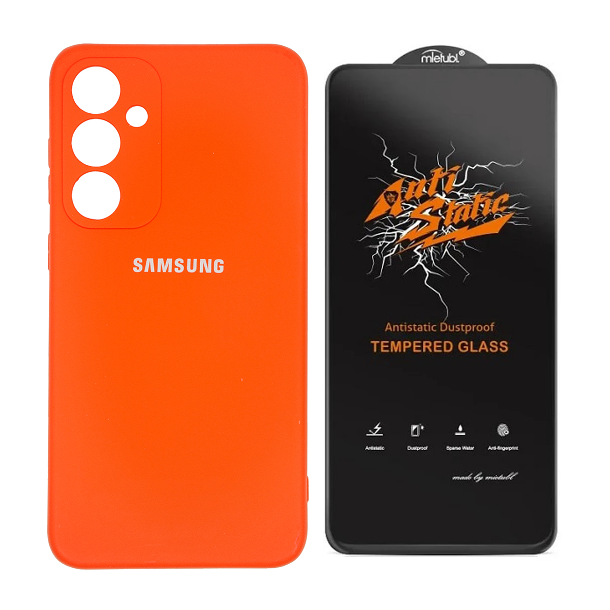 قاب گوشی سامسونگ Galaxy A55 مدل سیلیکونی به همراه گلس Anti Static قاب گوشی سامسونگ Galaxy A55 مدل سیلیکونی به همراه گلس Anti Static