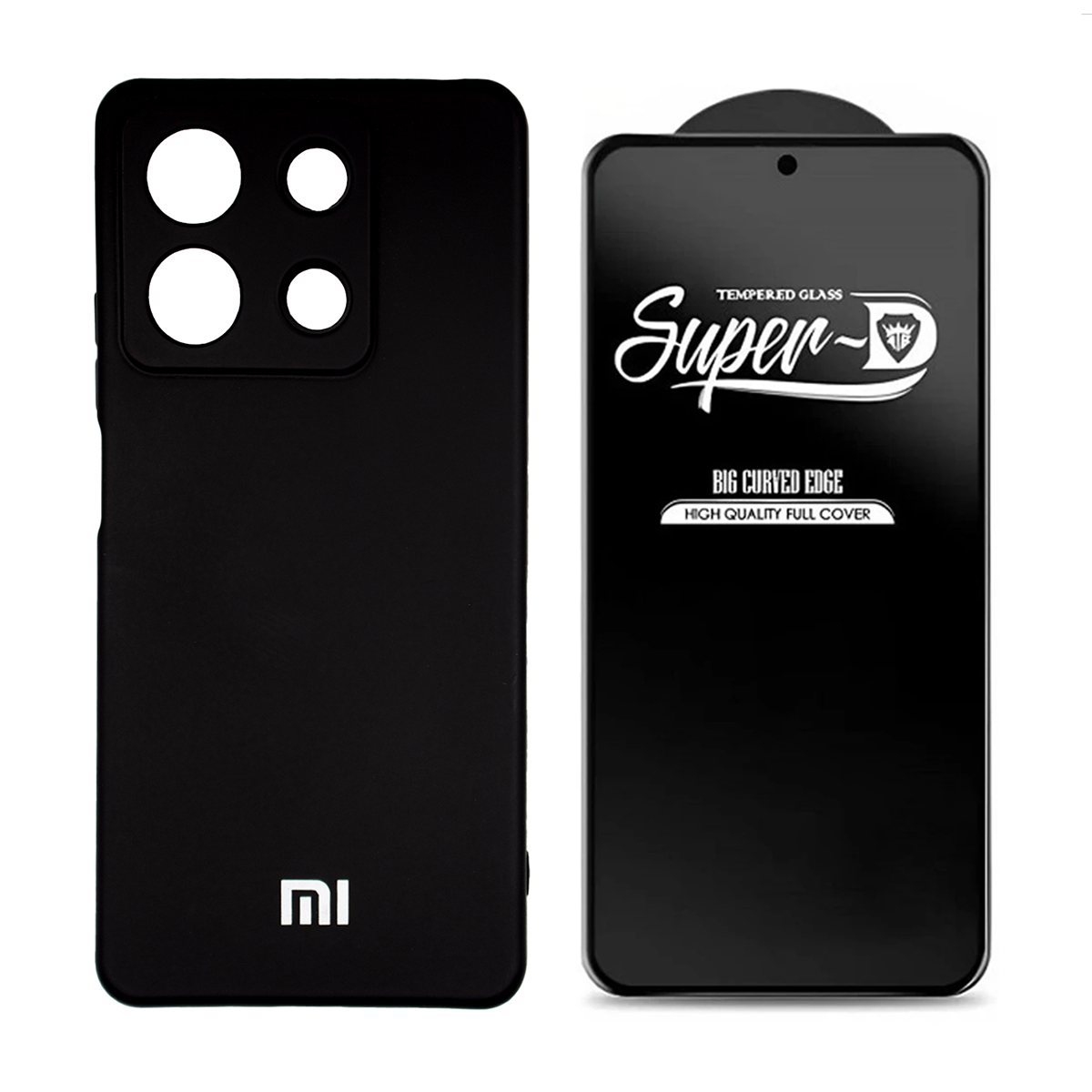 کاور گوشی شیائومی Redmi Note 13 Pro مدل سیلیکونی به همراه گلس مدل Super D کاور گوشی شیائومی Redmi Note 13 Pro مدل سیلیکونی به همراه گلس مدل Super D