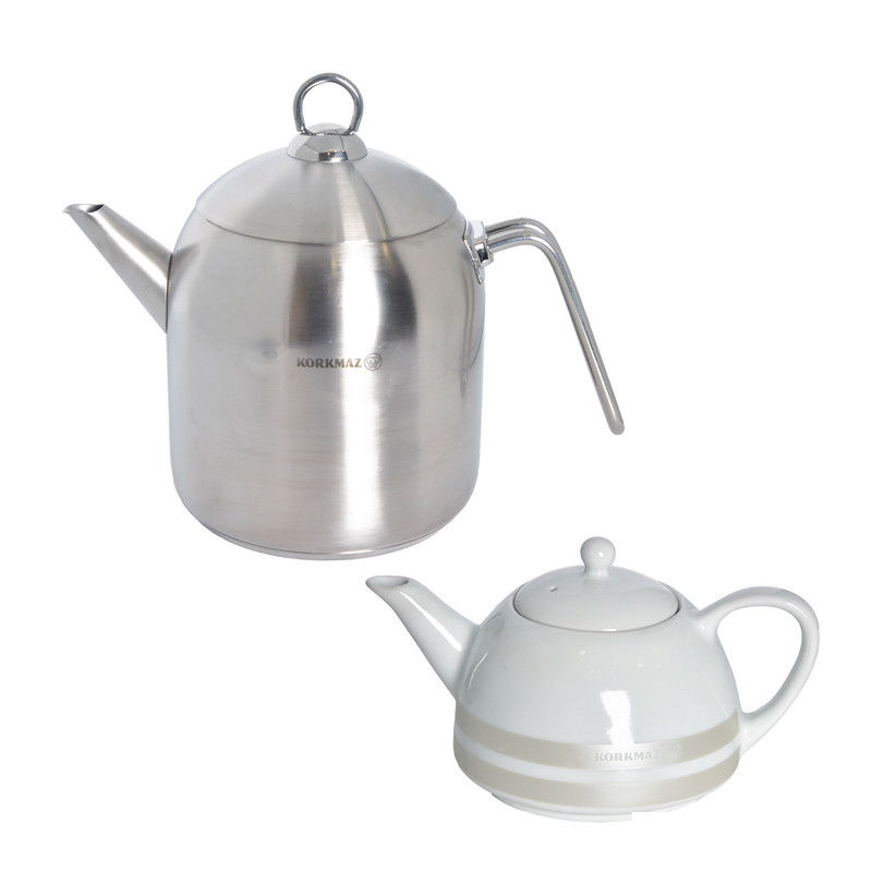 ست کتری و قوری کرکماز کد 091 گنجایش کتری 3 لیتر گنجایش قوری 1 لیتر