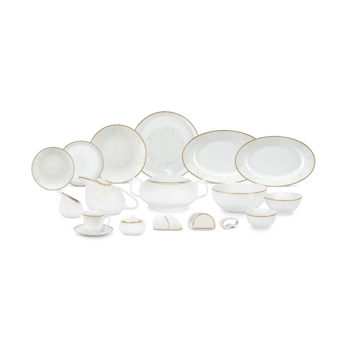 سرویس غذاخوری 93 پارچه چینی پردیس مدل هرمس کلارا-طلایی سرویس غذاخوری 93 پارچه چینی پردیس مدل هرمس کلارا-طلایی