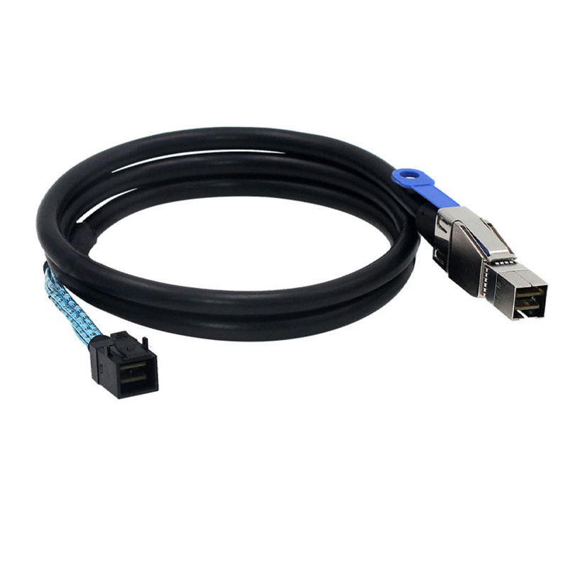 کابل Mini SAS HD SFF-8644 به SFF-8643 اسمارطور مناسب برای RAID و سرور مدل SM231 طول 1 متر کابل Mini SAS HD SFF-8644 به SFF-8643 اسمارطور مناسب برای RAID و سرور مدل SM231 طول 1 متر
