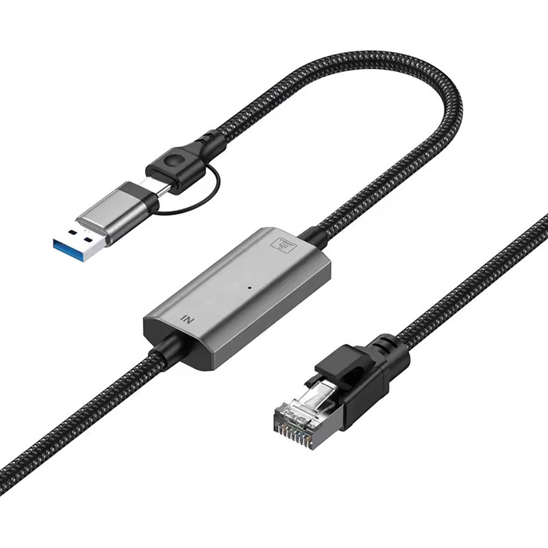 کابل تبدیل RJ45 به USB / usb-C اسمارطور مدل RJ-A-C طول 1.2 متر کابل تبدیل RJ45 به USB / usb-C اسمارطور مدل RJ-A-C طول 1.2 متر