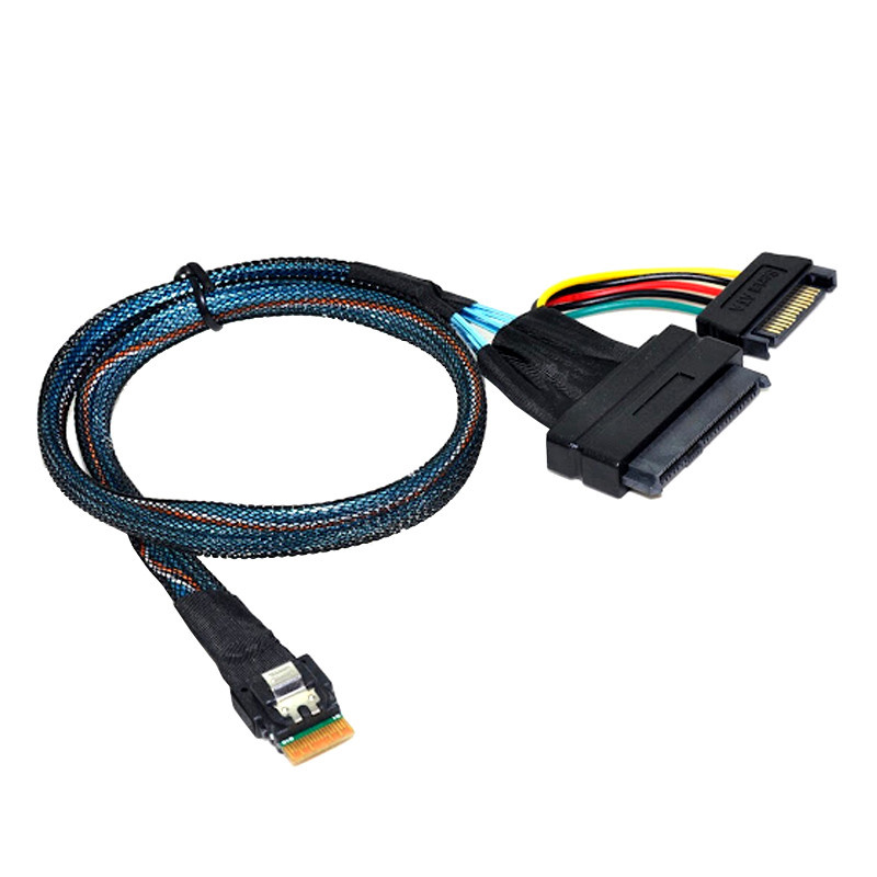 کابل تبدیل SFF-8654 4i به SFF-8639 U.2 NVMe / SATA اسمارطور مدل SM65 کابل تبدیل SFF-8654 4i به SFF-8639 U.2 NVMe / SATA اسمارطور مدل SM65