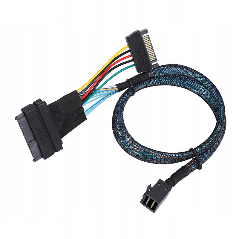 کابل تبدیل Mini SAS SFF-8643 به SAS 8639 / SATA اسمارطور مدل SM55 طول 0.5 متر کابل تبدیل Mini SAS SFF-8643 به SAS 8639 / SATA اسمارطور مدل SM55 طول 0.5 متر