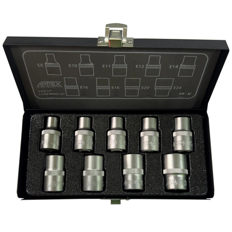 آچار بکس اپکس مدل AJ-APX-6038 مجموعه 9 عددی آچار بکس اپکس مدل AJ-APX-6038 مجموعه 9 عددی