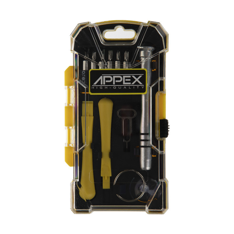 مجموعه 17 عددی سری پیچ گوشتی موبایلی اپکس مدل APT-2315 مجموعه 17 عددی سری پیچ گوشتی موبایلی اپکس مدل APT-2315