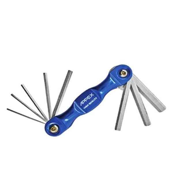 آچار آلن اپکس مدل چاقویی کد AJ-7801 مجموعه 8 عددی آچار آلن اپکس مدل چاقویی کد AJ-7801 مجموعه 8 عددی