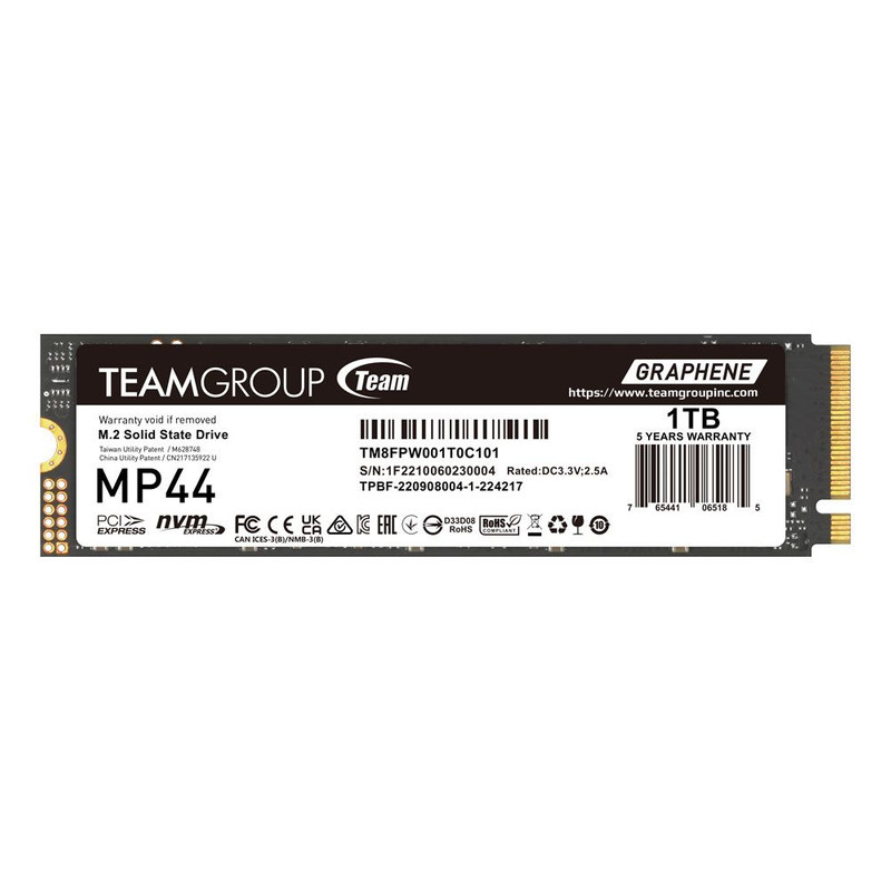 هارد اس اس دی اینترنال تیم گروپ مدل MP44 NVMe M.2 ظرفیت 1 ترابایت