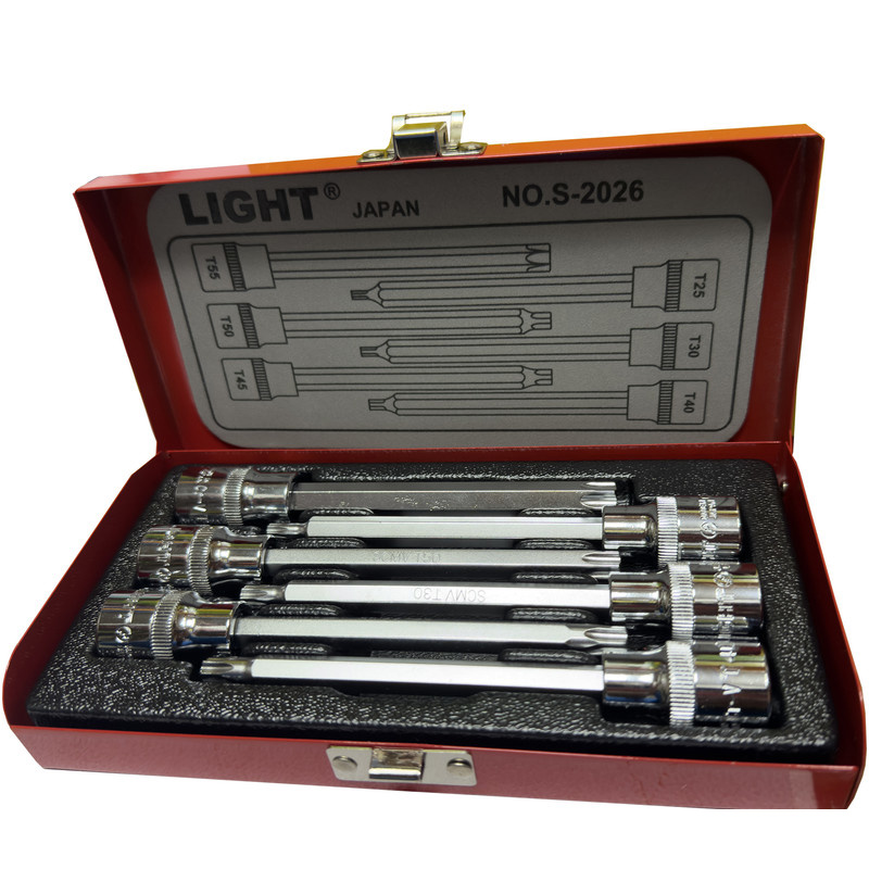 آچار آلن بکسی لایت مدل فوق بلند کد SMT-TORX-LONG-JAPN-LIGHT-1/2-S2026مچموعه 6 عددی آچار آلن بکسی لایت مدل فوق بلند کد SMT-TORX-LONG-JAPN-LIGHT-1/2-S2026مچموعه 6 عددی