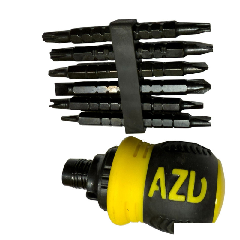 پیچ گوشتی مشتی جغجغه ای ای زد دی مدل همه کاره کد SMT-AZD-13IN1-S2-CR-V بسته 7 عددی پیچ گوشتی مشتی جغجغه ای ای زد دی مدل همه کاره کد SMT-AZD-13IN1-S2-CR-V بسته 7 عددی