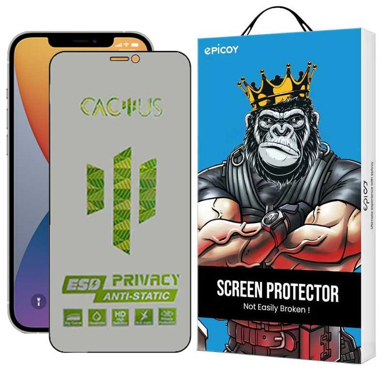 محافظ صفحه نمایش حریم شخصی اپیکوی مدل Cactus-ESD-Privacy مناسب برای گوشی موبایل اپل iPhone 12 Pro / 12 محافظ صفحه نمایش حریم شخصی اپیکوی مدل Cactus-ESD-Privacy مناسب برای گوشی موبایل اپل iPhone 12 Pro / 12