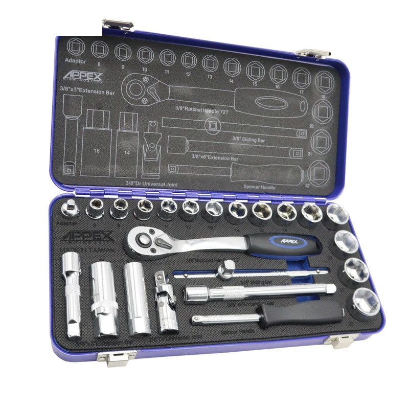آچار بکس اپکس مدل SMT-3/8INCH-APX-1524-24PCS مجموعه24 عددی