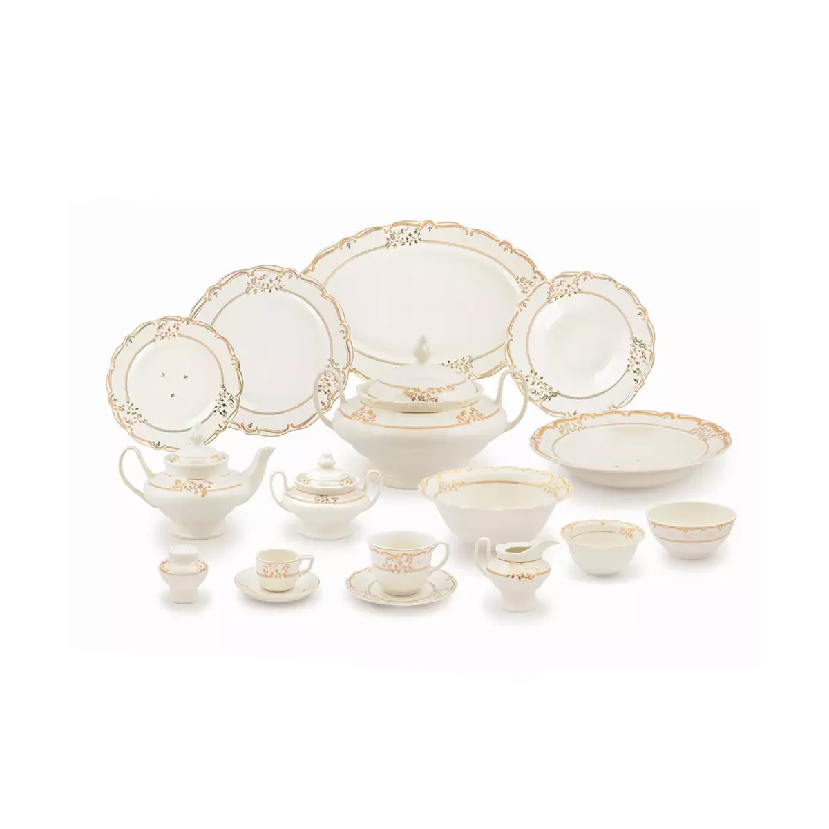 سرویس غذاخوری نیوبن 98 پارچه چینی پردیس مدل همیلتون پائولا-طلایی سرویس غذاخوری نیوبن 98 پارچه چینی پردیس مدل همیلتون پائولا-طلایی