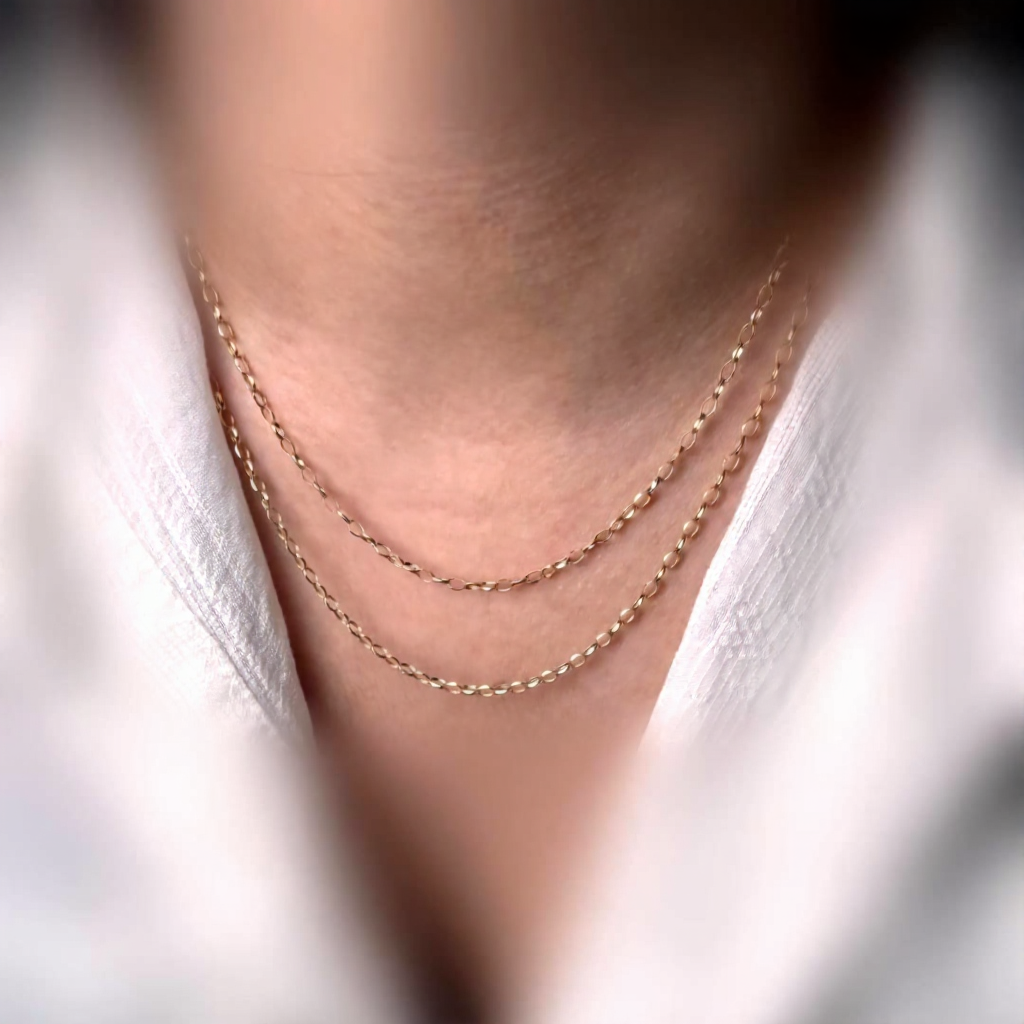 زنجیر طلا 18 عیار زنانه فورسه سایز 40 کد 517