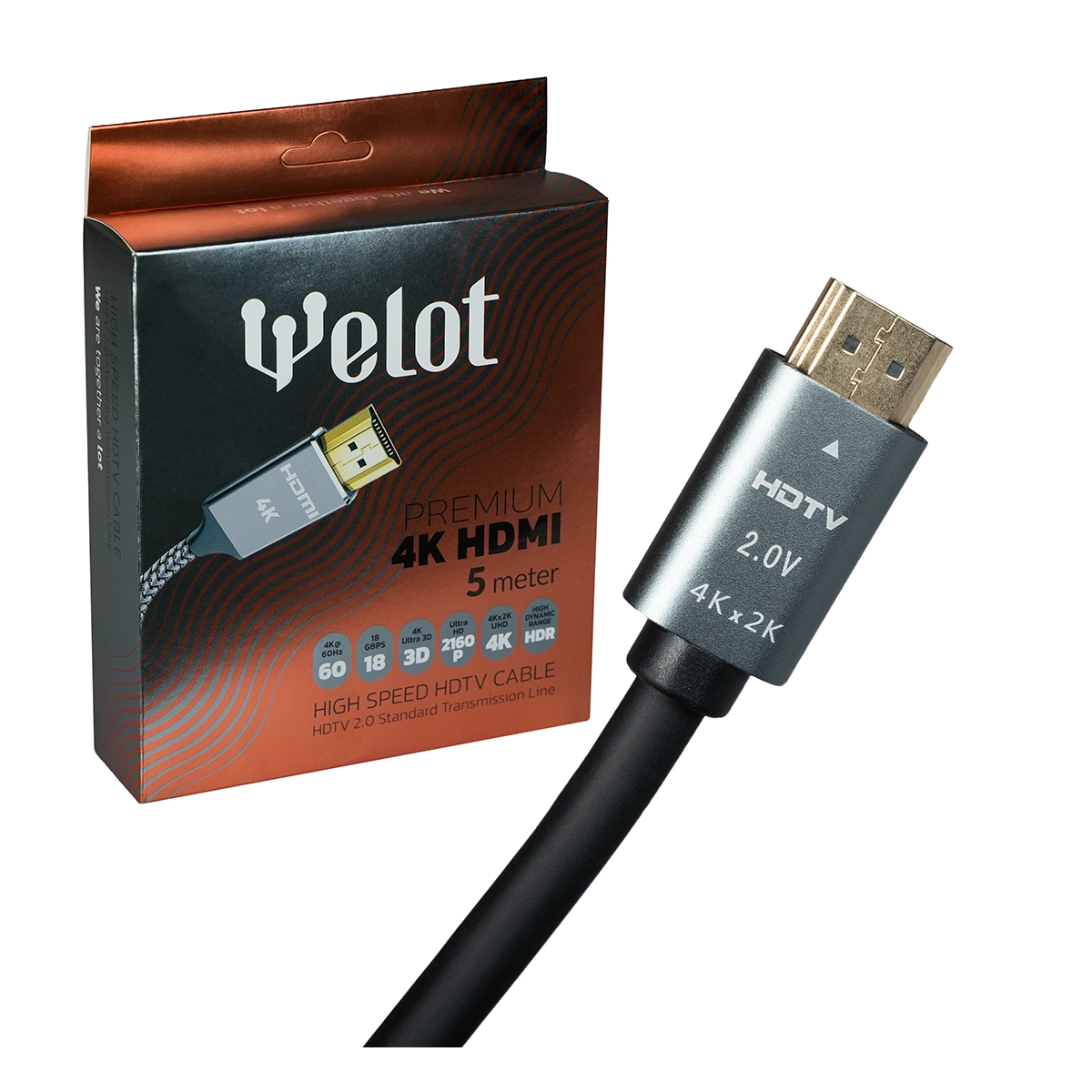 کابل HDMI ویلات مدل Permium طول 5 متر کابل HDMI ویلات مدل Permium طول 5 متر