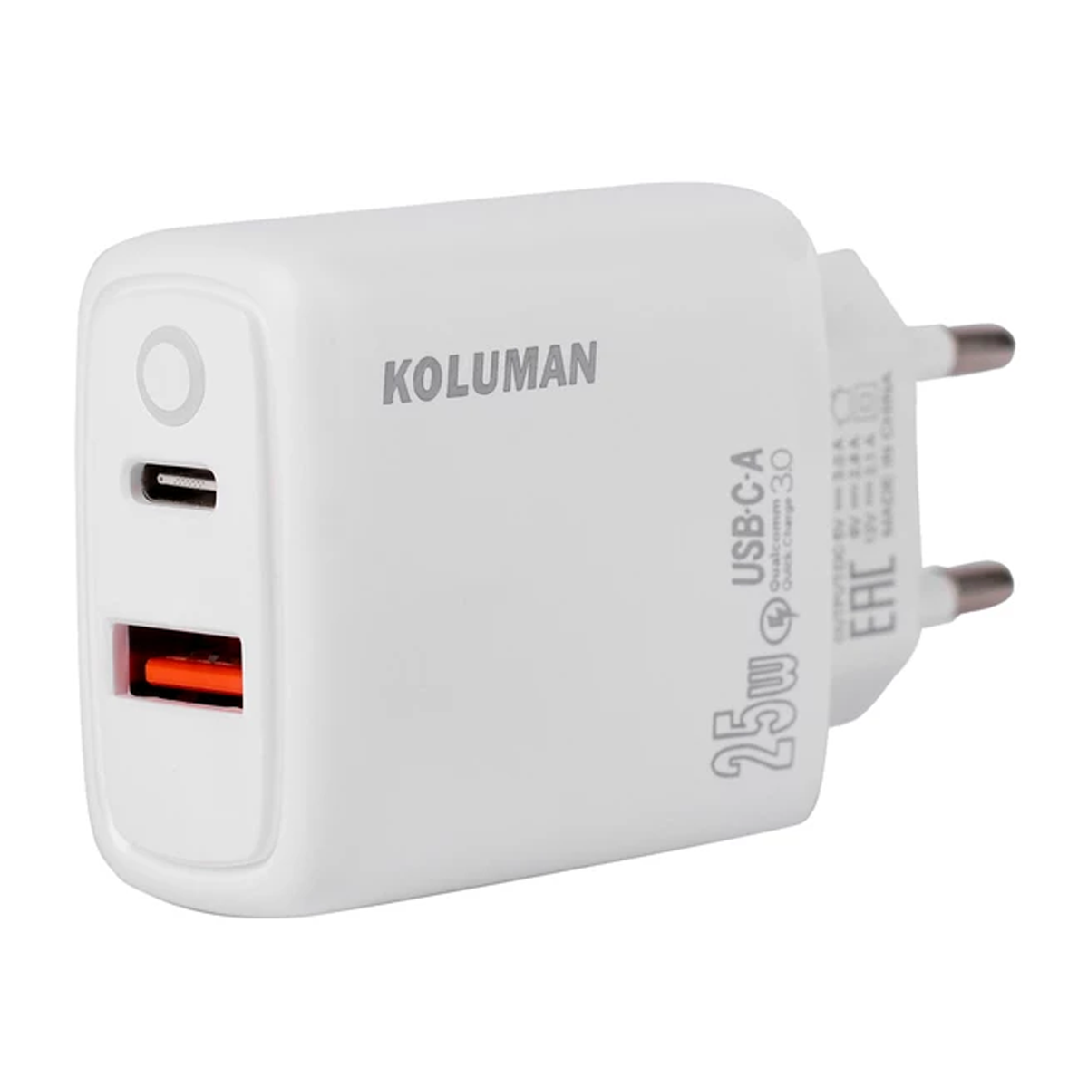 شارژر دیواری کلومن مدل KC-H11۵ به همراه کابل Type-C شارژر دیواری کلومن مدل KC-H11۵ به همراه کابل Type-C