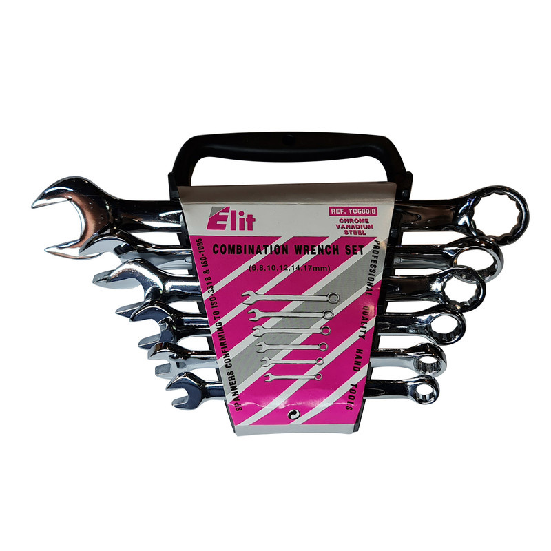 مجموعه 6 عددی آچار یکسر تخت و یکسر رینگی الیت مدل TC680 مجموعه 6 عددی آچار یکسر تخت و یکسر رینگی الیت مدل TC680