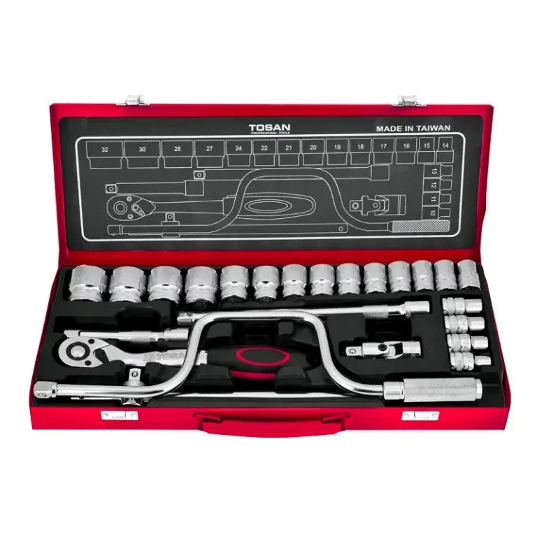 آچار بکس توسن مدل T1252-24M-12 مجموعه 24 عددی آچار بکس توسن مدل T1252-24M-12 مجموعه 24 عددی