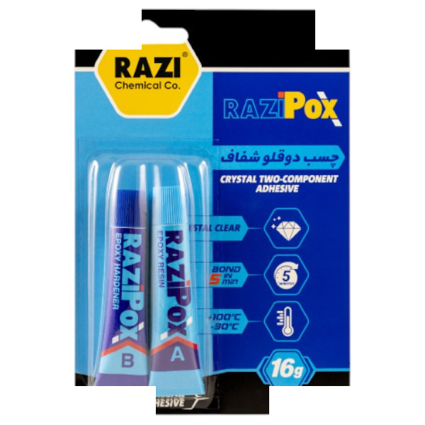 چسب دوقلو رازی مدل POX وزن 16 گرم چسب دوقلو رازی مدل POX وزن 16 گرم