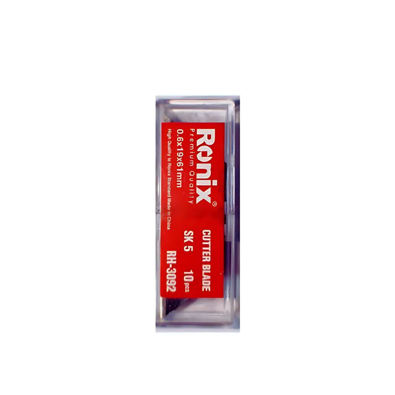 تیغ کاتر ذوزنقه ای رونیکس مدل RH-3092 مجموعه 10 عددی تیغ کاتر ذوزنقه ای رونیکس مدل RH-3092 مجموعه 10 عددی