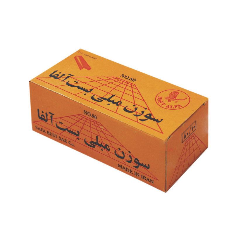 سوزن منگنه مبلی بست آلفا مدل 80/6 بسته 6000 عددی سوزن منگنه مبلی بست آلفا مدل 80/6 بسته 6000 عددی