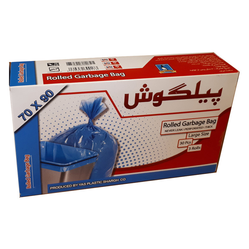 کیسه زباله مدل پیلگوش بسته 30 عددی کیسه زباله مدل پیلگوش بسته 30 عددی