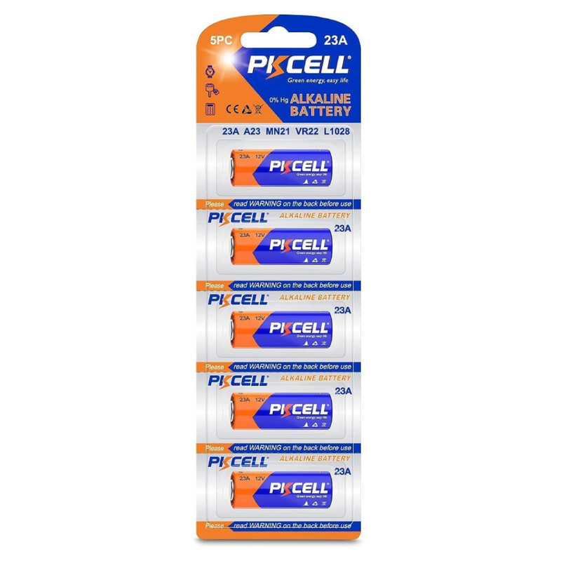 باتری 23A پیکی سل مدل Alkaline 12V 23A MN21 VR22 L1028 مجموعه 5 عددی باتری 23A پیکی سل مدل Alkaline 12V 23A MN21 VR22 L1028 مجموعه 5 عددی