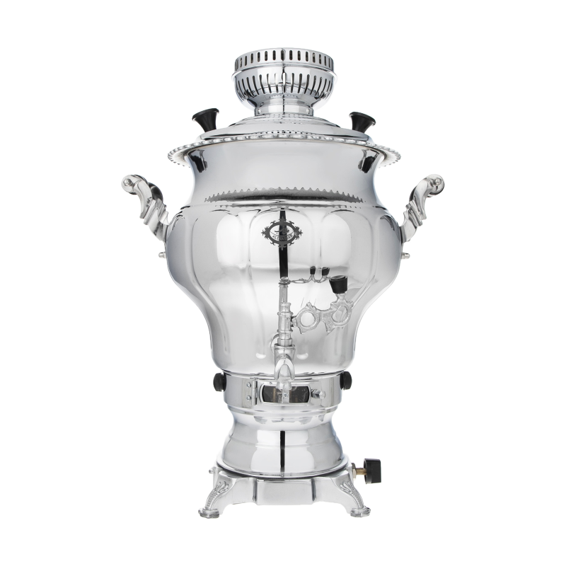 سماور گازسوز عالی نسب مدل Naghshineh Simin ظرفیت 6 لیتر سماور گازسوز عالی نسب مدل Naghshineh Simin ظرفیت 6 لیتر