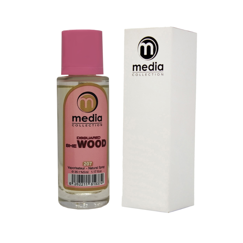 عطر جیبی زنانه مدیا مدل She wood با رایحه خنک حجم 35 میلی لیتر