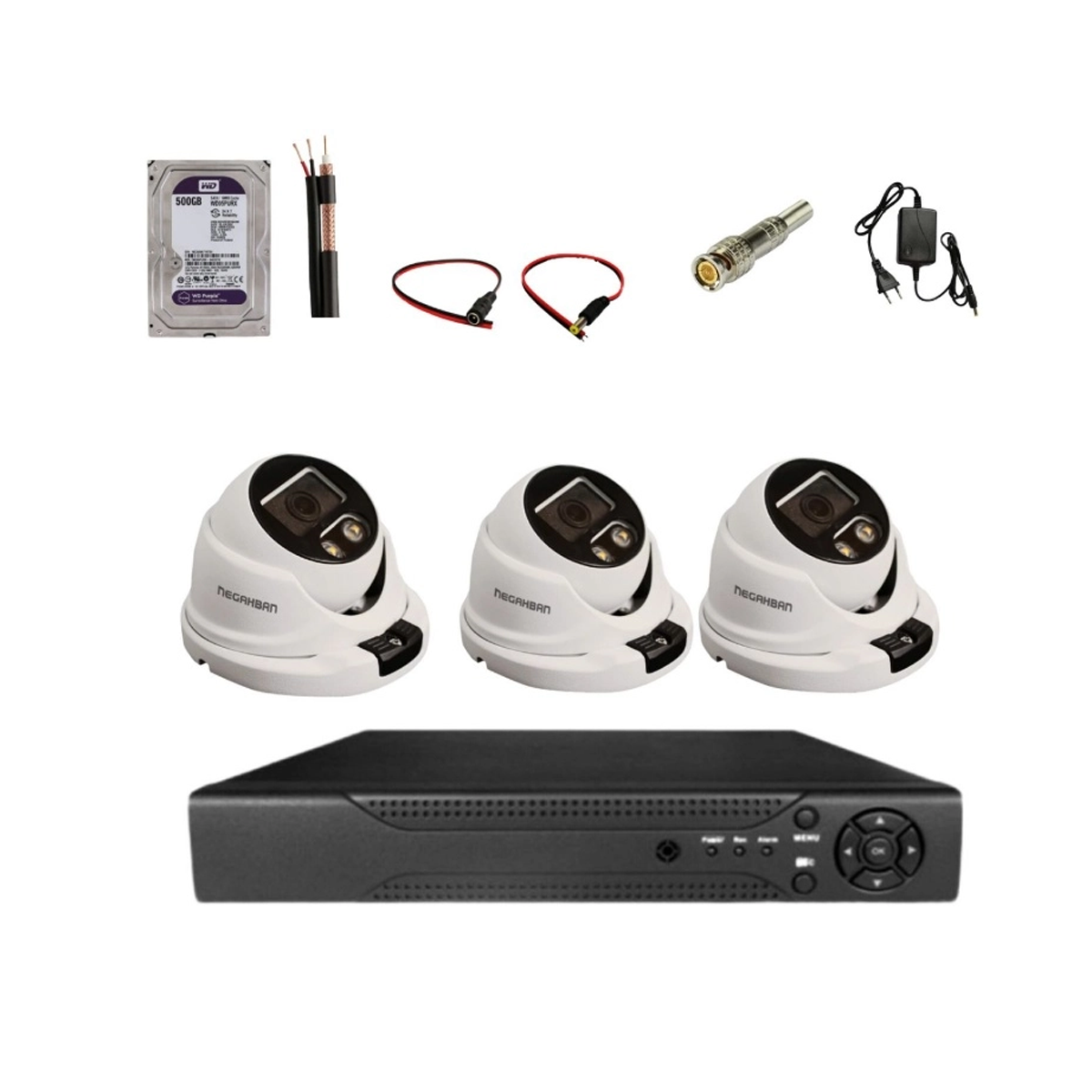 پکیج 3 دام دوربین مداربسته نگاهبان مدل DN-842-X33-سفید پکیج 3 دام دوربین مداربسته نگاهبان مدل DN-842-X33-سفید