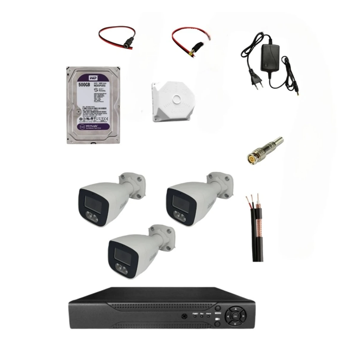 پکیج دوربین مداربسته نگاهبان مدل BN-802-CH مجموعه 3 عددی پکیج دوربین مداربسته نگاهبان مدل BN-802-CH مجموعه 3 عددی