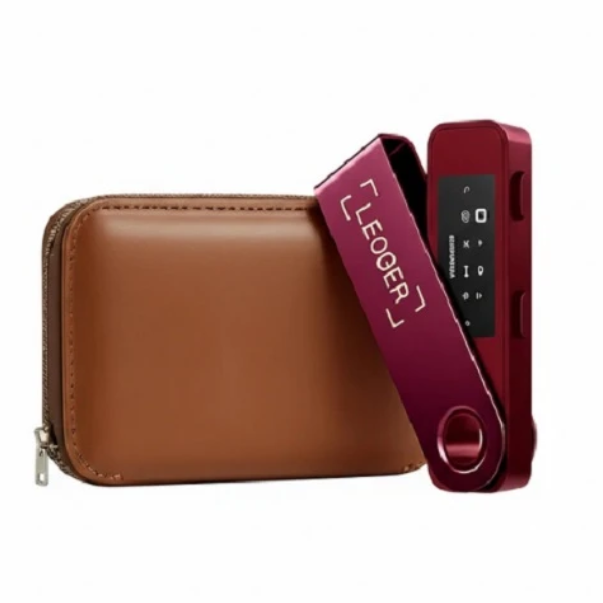 کیف پول سخت افزاری لجر نانو اس پلاس مدل Crimson Magenta به همراه کیف محافظ کیف پول سخت افزاری لجر نانو اس پلاس مدل Crimson Magenta به همراه کیف محافظ