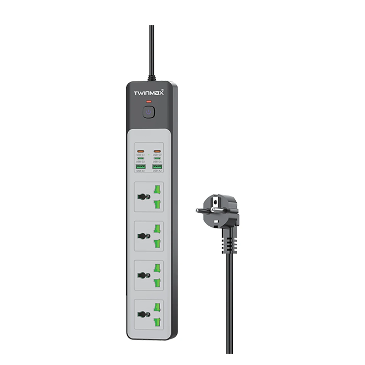 محافظ برق تویین مکس مدل MX-60-مشکی خاکستری محافظ برق تویین مکس مدل MX-60-مشکی خاکستری