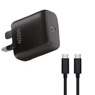 شارژر دیواری  گرین مدل COMPACT WALL CHARGER به همراه کابل USB-C به لایتنینگ