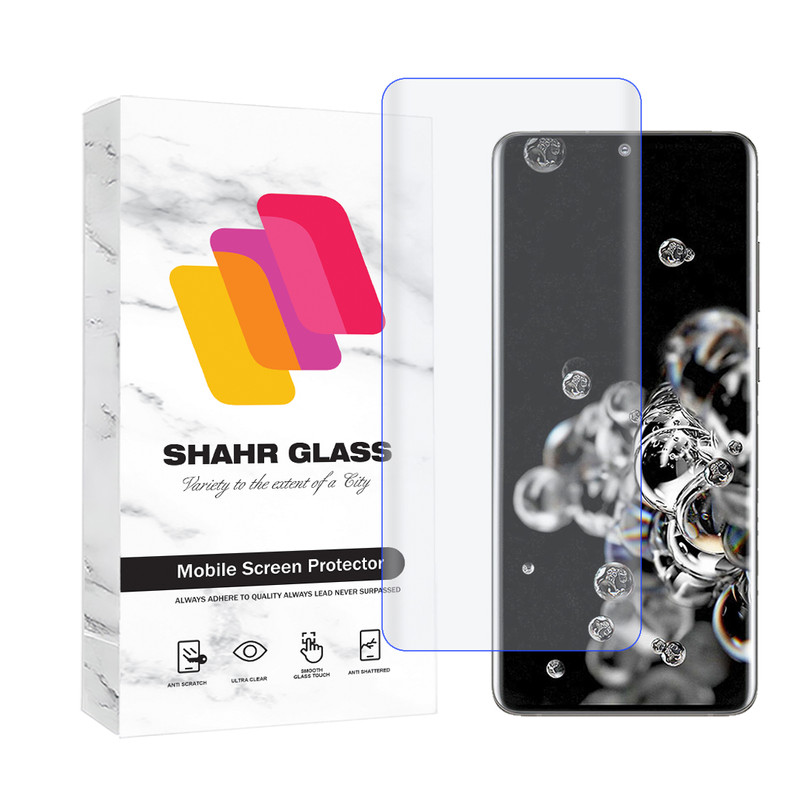 محافظ صفحه نمایش یووی شهر گلس مدل UVLIGHTSH مناسب برای گوشی موبایل سامسونگ Galaxy S20 Ultra 4G - 5G-بی رنگ محافظ صفحه نمایش یووی شهر گلس مدل UVLIGHTSH مناسب برای گوشی موبایل سامسونگ Galaxy S20 Ultra 4G - 5G-بی رنگ
