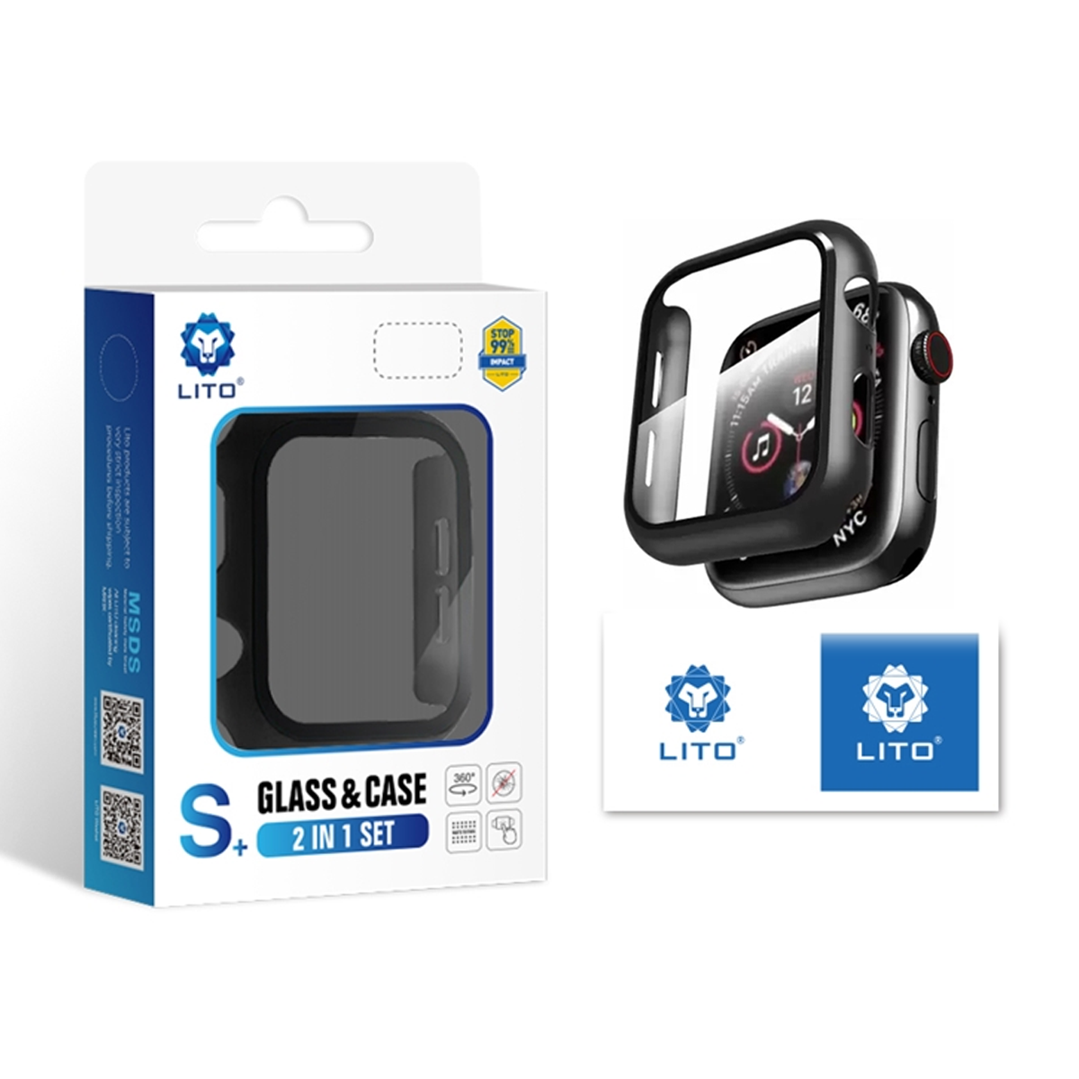 کاور اپل واچ 49 میلی متری لیتوو مدل S+ Glass and Case کاور اپل واچ 49 میلی متری لیتوو مدل S+ Glass and Case