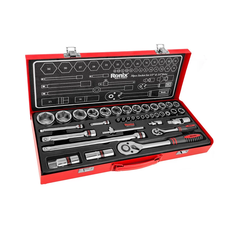 جعبه بکس رونیکس 38 عددی مدل RH-2638-چند رنگ 