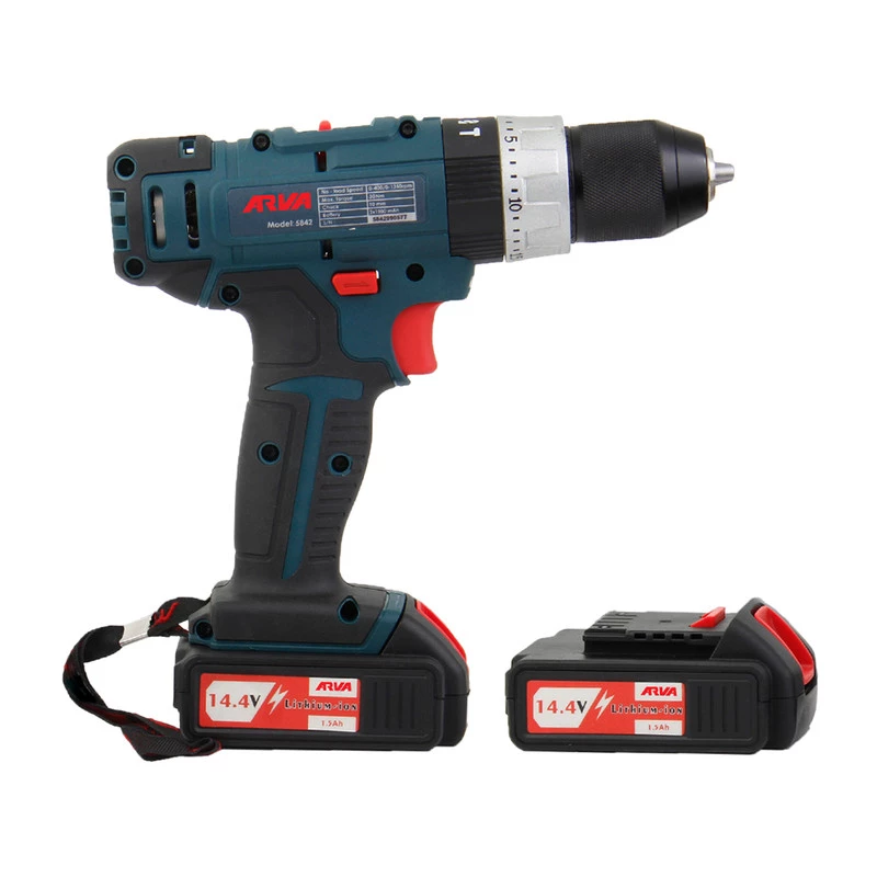 پیچ گوشتی شارژی چکشی آروا 14.4 ولت مدل 5842-چند رنگ  پیچ گوشتی شارژی چکشی آروا 14.4 ولت مدل 5842-چند رنگ