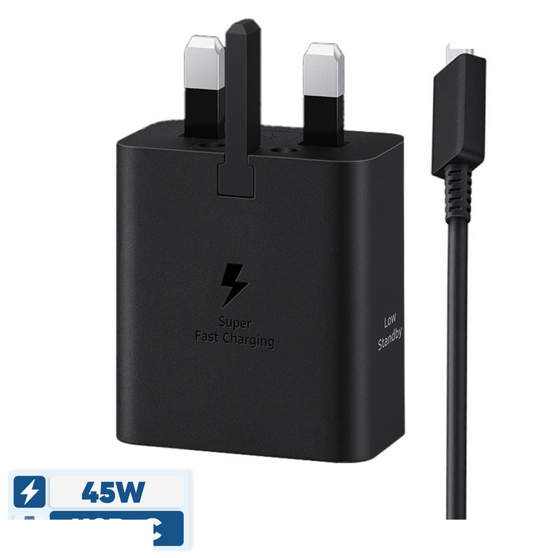 شارژر دیواری 45 وات سامسونگ مدل EP-T4511 Low Standby به همراه کابل 1.8 متری - سه پین شارژر دیواری 45 وات سامسونگ مدل EP-T4511 Low Standby به همراه کابل 1.8 متری - سه پین