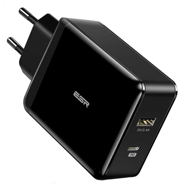 شارژر دیواری اي اِس آر مدل 1PD + 1USB-A شارژر دیواری اي اِس آر مدل 1PD + 1USB-A