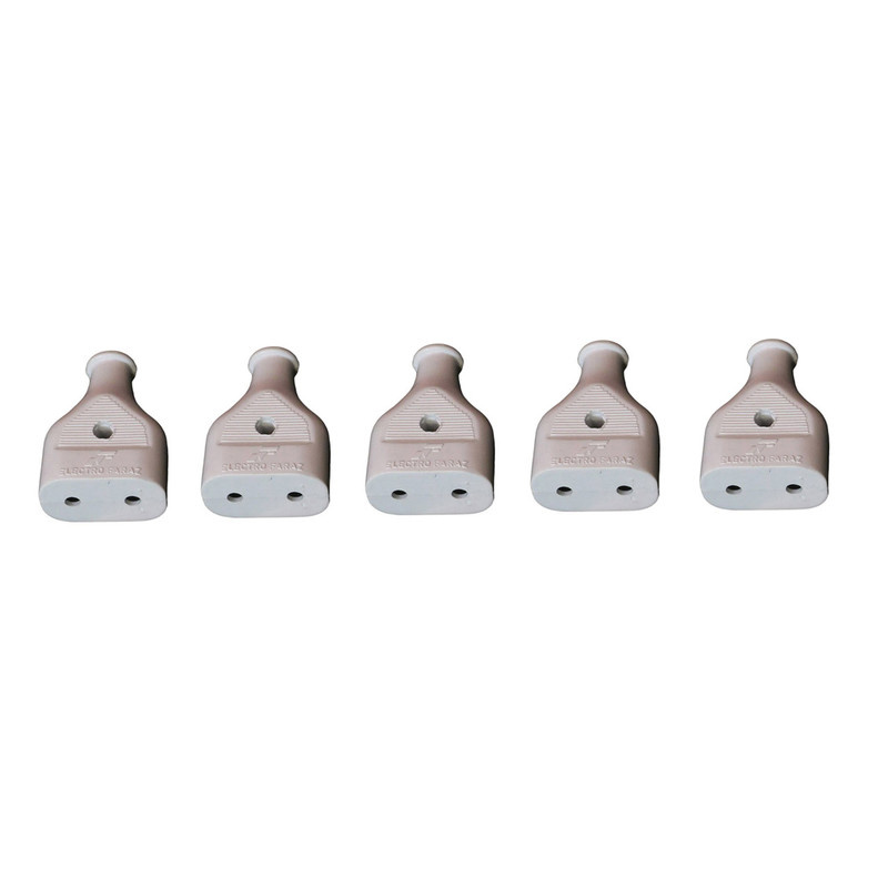 دو شاخه مادگی فراز الکتریک کد White بسته 5 عددی دو شاخه مادگی فراز الکتریک کد White بسته 5 عددی