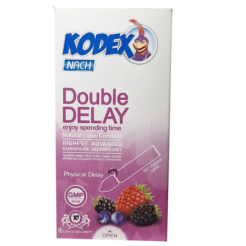 کاندوم ناچ کدکس مدل Double Delay بسته 10 عددی کاندوم ناچ کدکس مدل Double Delay بسته 10 عددی