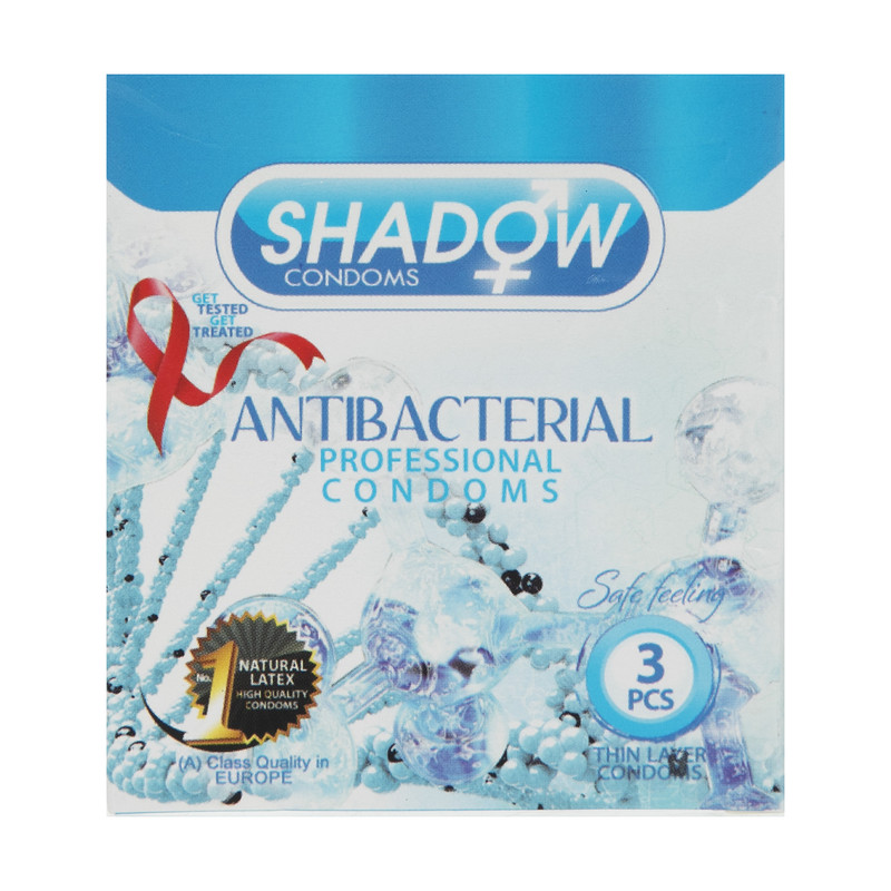 کاندوم شادو مدل Anti Bacterial بسته 3 عددی کاندوم شادو مدل Anti Bacterial بسته 3 عددی