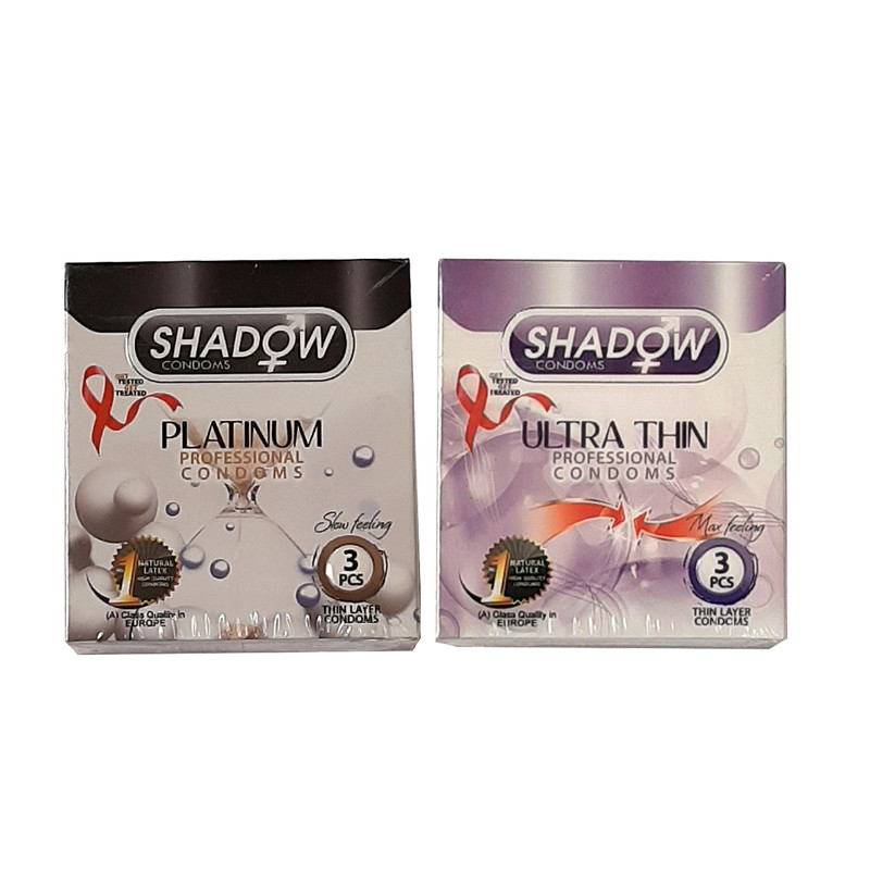 کاندوم شادو مدل ultra tin بسته 3 عددی به همراه کاندوم شادو مدل مدل platinum بسته 3 عددی کاندوم شادو مدل ultra tin بسته 3 عددی به همراه کاندوم شادو مدل مدل platinum بسته 3 عددی