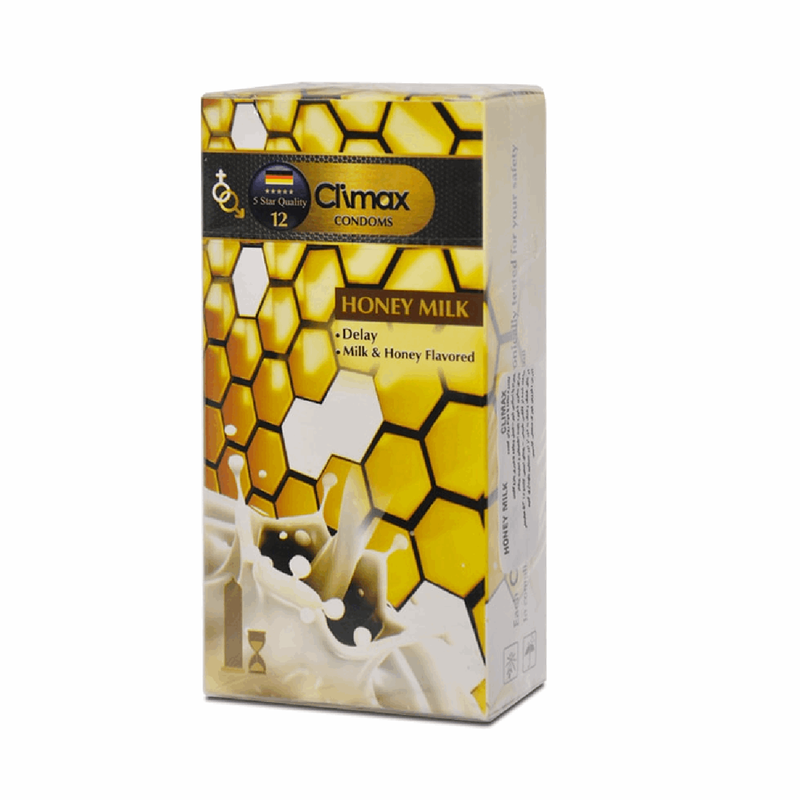 کاندوم کلایمکس مدل Honey Milk 12 بسته 12 عددی کاندوم کلایمکس مدل Honey Milk 12 بسته 12 عددی